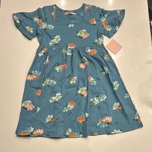 Floral Blue Kids Dress
